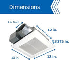 Panasonic WhisperValue Ceiling/Wall Mount Bathroom Exhaust Fan, 50-80-100 CFM, FV-0510VS1