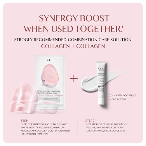 Collagen Boosting Glass Cream, Korean Glowing Skin Deep Hyrdration for 72 HR, Instant Elasticity Improving,PDRN Pomegrante Hyaluronic Acid, Korean SKin Care, 1.69 oz