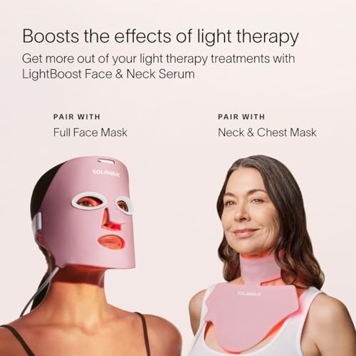 Solawave LightBoost Red Light Therapy Serum for Face & Neck | Enhances Beauty Wand & Microcurrent Devices | Boosts Collagen & Hydration for Radiant Skin, Reduces Appearance of Wrinkles & Fine Lines