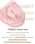 YANIBEST Silk Satin Bonnet Hair Wrap for Sleeping - Adjustable Stay on Silk Lined Slouchy Beanie Hat for Curly Hair and Braids Pink