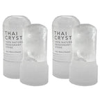 Thai Crystal Deodorant by Verve CULTURE, Alum Stone Crystal Deodorant Roll On, Crystal Mineral Deodorant Stick, All Natural Deodorant for Women and Men, Set of 2