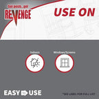 REVENGE No Escape Window Fly Catchers, Pack of 4 Non-Toxic Sticky Tape Strips for Indoor Use, Attract & Trap Insects