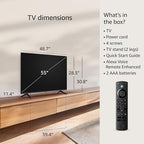 Amazon Fire TV 55" 4-Series 4K UHD smart TV, stream live TV without cable, 2024 release