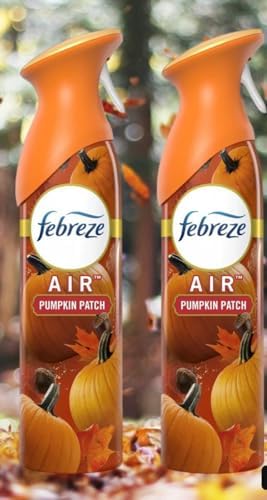 Febreze Air Freshener Odor Fighting Spray, Pumpkin Patch) Limited Edition, 8.8 oz. (Pack of 2) + Febreze Small Spaces Air Freshener Limited Edition Scents (Pumpkin Patch), 2 Count)