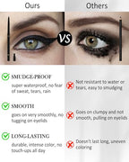 Black Gel Eyeliner for Older Women, Waterproof Smudge-Proof Retractable Eyeliner Pencil, Long Lasting 24H, Matte Cream Eyeliner Waterline with Sharpener, Eye Liner for Mature Women Sensitive Eyes-2Pcs