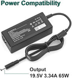 65W AC Charger for Dell Inspiron 15-7000 15-5000 15-3000 17-7000 17-5000 17-3000 13-7000 11-3000 2 in 1 Series 3558 3181 5100 5535 5555 5558 5559 5567 XPS 9350 9360 la65ns2-01 Charger Laptop Power