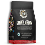 Bones Coffee Company Sinn 'O' Bun Flavored Coffee Beans, Whole Bean Coffee Medium Roast Low Acid, Cinnamon Bun Flavor (12 oz)