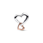 PANDORA Two-Tone Openwork Infinity Heart Charm - Swirling Heart Design - Jewelry Keepsake for Her with Gift Box - Compatible Moments Charm Bracelets - Sterling Silver & 14k Rose Gold