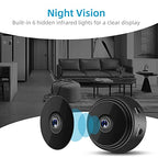 Mini Wireless Hidden Camera WiFi Camera HD 1080P Indoor Home Security Cameras with Feed Covert Baby Nanny Cam Tiny Smart Pet Dog Cameras with Night Vision and Motion Detection