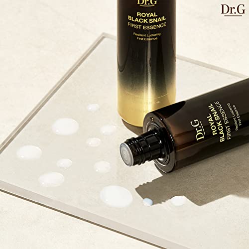 Dr.G Royal Black Snail Mucin Essence, 165ml - Korean Essence Skincare, Korean Skin Care Moisturizer, Snail Mucin Moisturizer, Snail Mucin Serum, Snail Serum, Korean Moisturizer for Dry Skin, Kbeauty