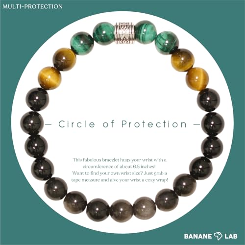 BANANE LAB - Circle of Protection - Multi-Protection - Comprehensive Protection & Inner Strength - Handmade Stretch Jewelry for Men & Women - All-Round Protection Gift - Unique Upgraded Design