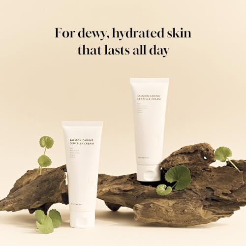 Salmon Caring Centella Cream - Salmon PDRN, Salmon Egg Extract, Centella, Madecassoside, Improve Skin Moisture Loss, Restore and Rejuvenate, Low Irritation, Korean Skincare
