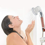 Filter Shower Head High Pressure, Mineral Balls Ionic Shower Head for Skin & Hair Health, Water Saving Showerhead Handheld 3 Modes Pressure Shower for a Novel Skin SPA Experience