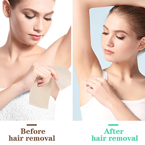 200 Natural Epilating Strips for Hair Removal - Large 2.8 x 7.9 Inches Waxing Strips Bulk for Women and Men