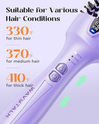Wavytalk Thermal Brush, Blowout Express 1.5 Inch Negative Ion Thermal Round Brush Creates Blowout Look, lonic Frizz Reduction Makes Hair Smoother (Lavender Purple)
