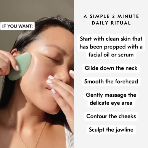 Mount Lai Stainless Steel Gua Sha Facial Tools, Facial Sculptor Skin Care Guasha Tool for Face and Body, Self Care Face Massager to Relieve Muscle Tension and Reduce Puffiness
