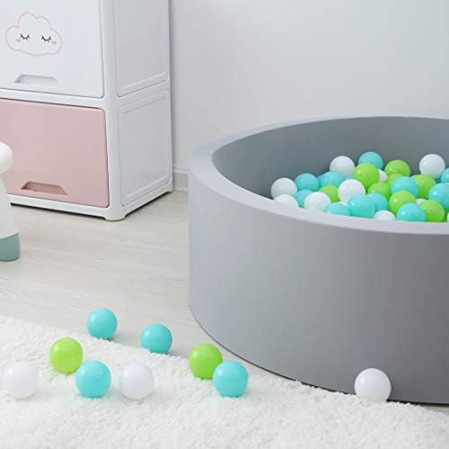 GOGOSO Ball Pit Balls for Toddlers, Green Balls for Ball Pool Birhtday Party Girls Kids with Storage Bag, 2.17inches