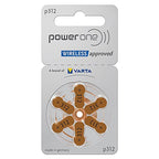 60 Powerone Mercury Free Hearing Aid Batteries Size 312