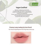 Heart Percent Dote On Mood Lip Pencil, Long-Lasting Creamy Lip Crayon Smooth Color Liner Retractable Lipstick Pencil 0.8g, #01. Peach Beige