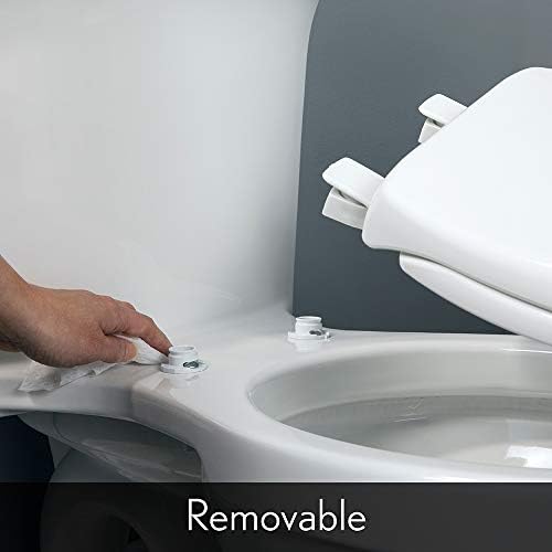 Mayfair Cameron Silver Toilet Seat, Non Slip Heavy Duty Wood, Easy Clean, Round