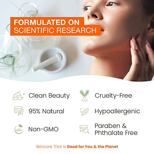 Vitamin C Serum With Collagen - Dermatologist Tested, Skin Brightening, Anti-Aging, Acne Treatment, Fades Dark Spots, Cruelty Free Korean Skin Care For All Skin Types - 1.69 oz