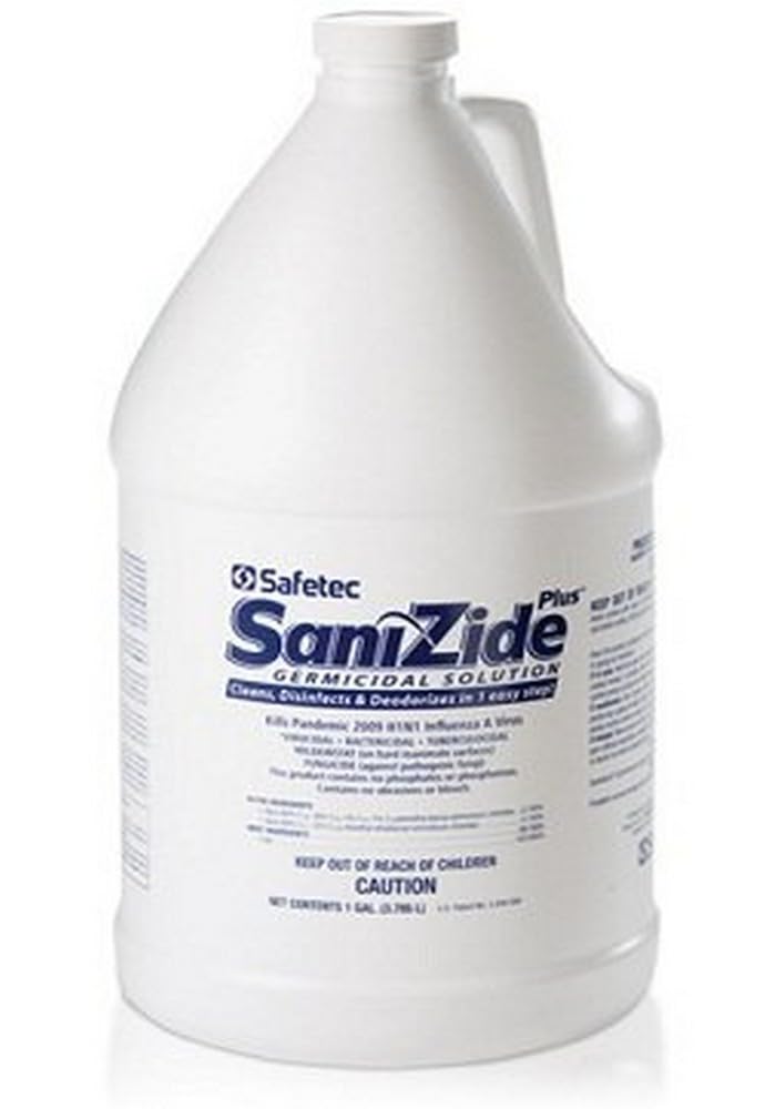 Safetec Sanizide Plus, 1 Gal. 128 Oz. Bottle, Liquid, Unscented