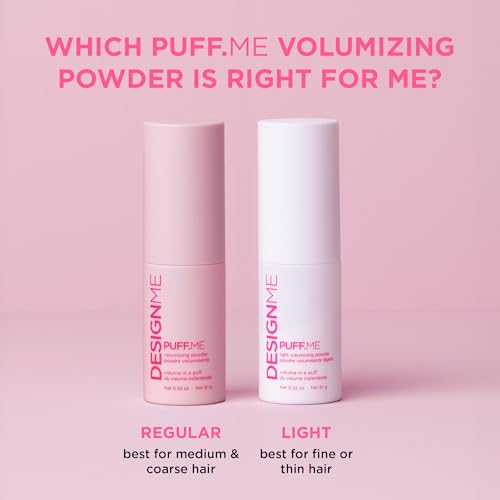 PUFF.ME Volumizing Powder by DESIGNME | Hair Powder Volumizer for Hair | Root Lifting Hair Texture Powder for Straight, Curly, or Wavy Hair | Talc Free Hair Powder for Women, (0.32 Oz)
