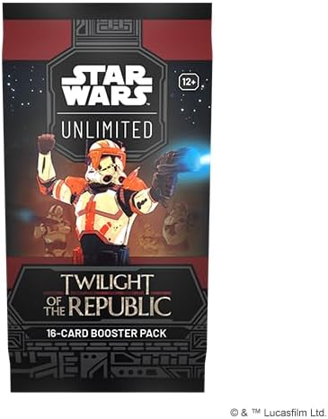Asmodee Star Wars: Unlimited TCG Twilight of The Republic Booster Display (Set of 24 Booster Packs) - Trading Card Game for Kids & Adults, Ages 12+, 2+ Players, 20 Min Playtime