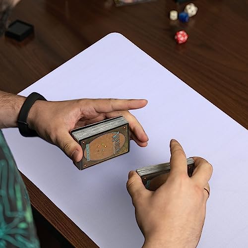 Yexiya 8 Pcs Card Game Mats 14 x 24 Inch Sublimation Blanks Playmat for Trading Board Game Smooth Rubber Playing Mat for Games, Mouse Pad (White)