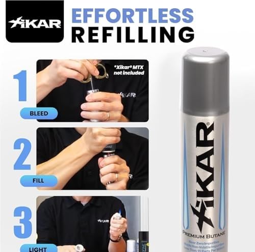 Xikar PUROFINE Premium Butane Fuel Refill (100ml) 0 Impurities - Ultra Refined, Food Grade, Culinary Butane Refill for Torch & Lighter - Jet Flame Lighter Fuel & Kitchen Torch Refills (2 Pack/1.9oz)