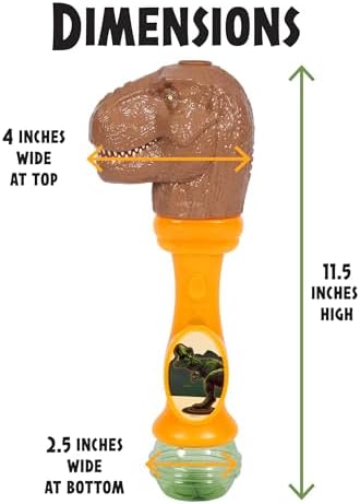 Little Kids Jurassic World Light and Sound Musical Bubble Wand, Includes Bubble Solution