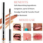 Peel off Lip Stain, Peel off Lip Liner, Peel off Lip Liner Stain, 5 Colors Lip Stain Peel off Tint Tattoo Color Waterproof Long-Lasting, Non-stick Cup (02)