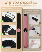 Little Overnight Heatless Hair Curler to Sleep in, Heatless Curls Satin Velvet Overnight Flexi Blowout Rods No Heat Overnight Sleeping Curling for Hair Styling Tools -3pcs Black