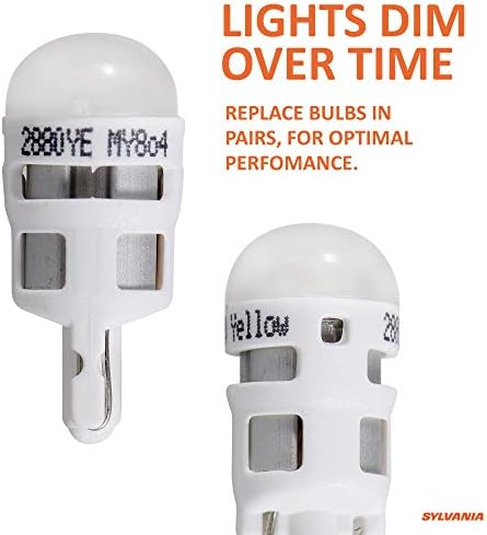 SYLVANIA ZEVO 194 T10 W5W Amber LED Bulb, (Contains 2 bulbs)