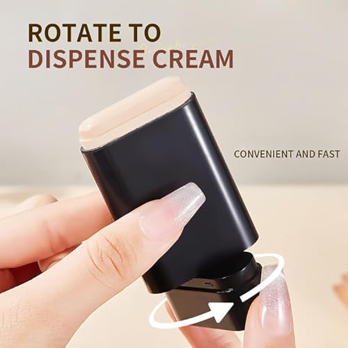 2 In 1- Luxury Anti-Wrinkle Foundation Stick, Korea Flawless Eraser Foundation Stick With Brush, Double Head Foundation Make-Up Stick, Multi-use Foundation Stick Makeup (Brilliant White-01)