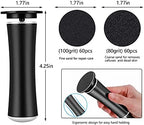 Electric Foot File Callus Remover Professional Foot File Pedicure Tools Adjustable Speed 120pcs Replacement Sandpaper disc Easy to Remove Cutin Dead Skin calluses(Black 120pcs)