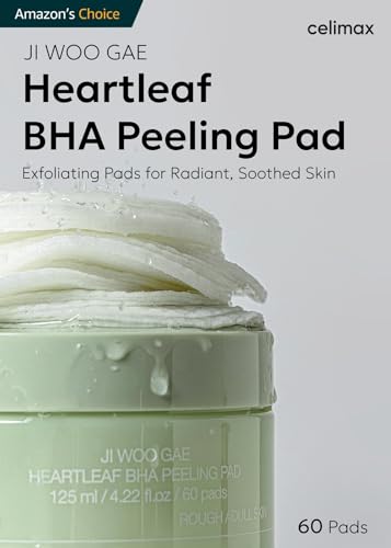 celimax Ji.Woo.Gae Heartleaf BHA Peeling Pad(60 pads) + ONE STEP Body Brightening Pad 110ml (60 pads) Bundle