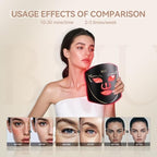 BNU LED Light Therapy Face Mask, 7 Modes Light Therapy Portable Facial Mask with Remote Control, Timing Function, 850NM Infrared & Red Light Mask, Red Light Therapy for Face at Home 105 LED Beads