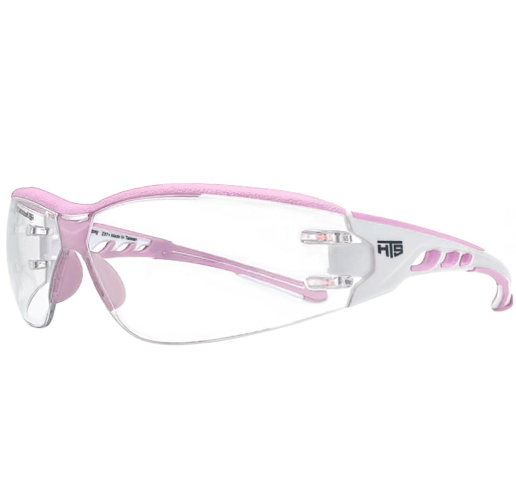 HTS HUNTERSKY E9532 Super Flexible Lightweight Anti Fog Wrap-Around U6 Clear Shooting Safety Glasses with ANSI Z87.1 Scratch Resist lab chemistry goggles