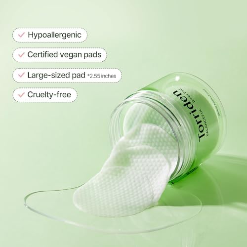 Torriden BALANCEFUL Toner Pads (60 Pads) | Daily Exfoliating Pads with PHA & LHA for Oily, Combo, and Sensitive Skin | 5D CICA, Panthenol