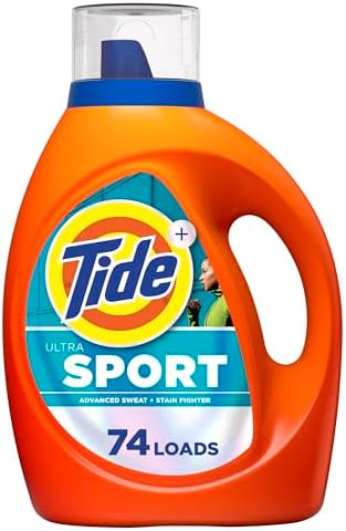 Tide Plus Febreze Sport Odor Defense HE Turbo Clean Liquid Laundry Detergent, 105 fl oz, 74 loads