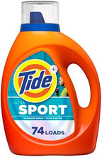 Tide Plus Febreze Sport Odor Defense HE Turbo Clean Liquid Laundry Detergent, 105 fl oz, 74 loads