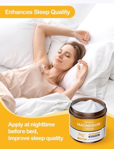 Natural Topical Magnesium Cream for Sleep,Nighttime Magnesium Lotion for Pain and Leg Cramps,Muscle Relaxation,Calm,Deep Hydration for Skin Care.(Vanilla)