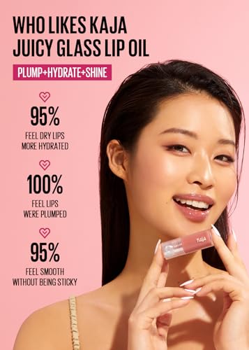 Kaja Lip Plumping - Juicy Glass 03 Apricot Allure | Hydrating, Feel Plumped and Lightweight with Vitamin Tree Fruit Oil, Vegan, Cruelty-Free, Clear Tint Stain Shine Gloss Plumper, Long Lasting