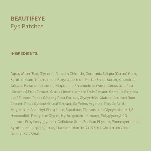 Pixi BeautifEYE Hydrogel Under-Eye Patches | Refreshing Eye Patches For Dark Circles | Brighten & Hydrate Under Eyes | 30 Pairs / 60 Patches