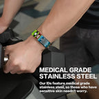 Divoti Custom Engraved Medical Alert ID Bracelet – Dual-Sided Laser Etching, Silicone Wristband, Stainless Steel Security Clasp – Adjustable & Trim-to-Fit – Emergency Medical Info Band for Men & Women