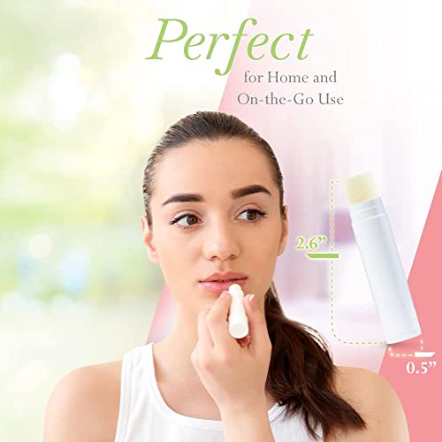 Lip Balm Bulk Unlabeled - Made in USA 50 Pack Honey Bulk Chapstick - Natural Ingredients Vitamin E Shea Butter - Custom Chapstick Bulk For Party & Wedding Favors