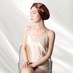 22 Momme 100% Mulberry Silk Sleep Cap for Women, Pure Mulberry Hair Bonnet, Anti-Frizz Head Wrap with Elastic Stay On Head, Dark Brown
