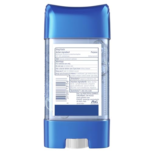 Gillette Antiperspirant and Deodorant for Men, Clear Gel, Wild Rain Scent, 3.8 oz (Pack of 2)