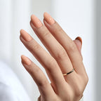 BTArtbox Press On Nails Short - Fall Press on Nails Nude Short Oval Nails Fake Nail with Nail Glue, Fit Perfectly, Reusable Glue On Nails in 16 Sizes, Salmon
